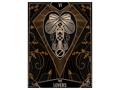 Michel Couvreur - The Lovers 2023 art card digital art illustration love michel couvreur tarot the lovers