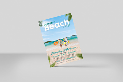 Summer Beach Party Flyer beach branding desgin flyer graphic graphic design motion graphics party party flyer summer beach flyer