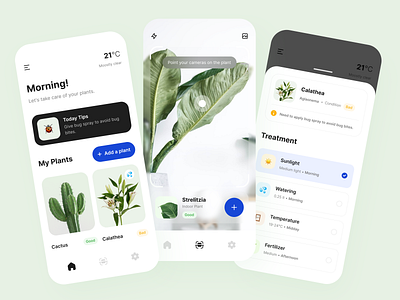 Plant Monitoring App cactus care collection dailyui flower growing growing app indoor mockup plant plant care plant growth plant monitoring plants user experience user interface