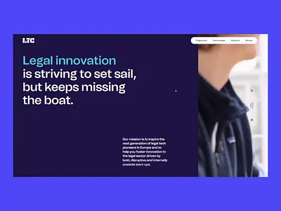 Legal Tech Colab website animation clean design landing page layout minimal motion vietnam web design website