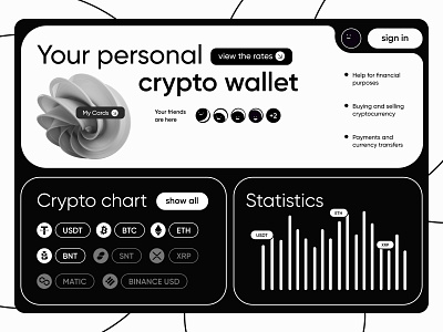 Crypto Wallet Web Platform app app design app interaction bitcoin crypto cryptocurrency dashboard design exchange mobile app online statistics ui ux wallet