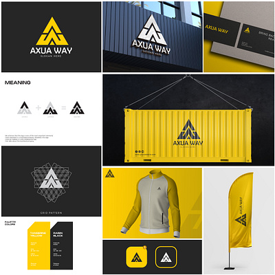 Axua Way Brand Logo With Brand Identity branding design france graphic design illustration letter a logo letter logo logo logofolio love modern logo trend typography ui uk usa ux vector