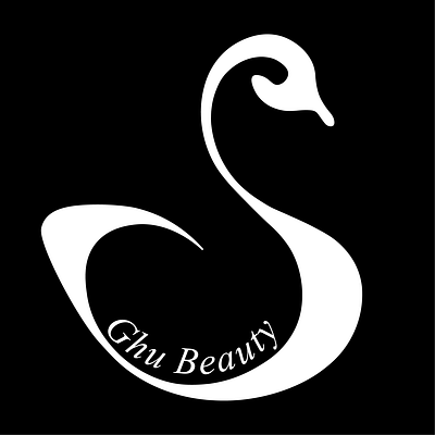 ghu beauty- logo beaty beauty and cosmetic beauty and cosmetic brand beauty and cosmetic logo beauty and cosmetic logo design black swan branding cosmetic design graphic design logo logo design minoo akbari swan visual branding design visual branding designer visual identity visual identity design