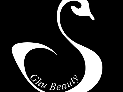 ghu beauty- logo beaty beauty and cosmetic beauty and cosmetic brand beauty and cosmetic logo beauty and cosmetic logo design black swan branding cosmetic design graphic design logo logo design minoo akbari swan visual branding design visual branding designer visual identity visual identity design