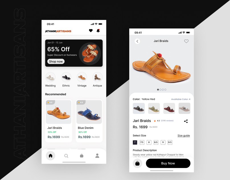 Footwear app by santosh sonnad on Dribbble