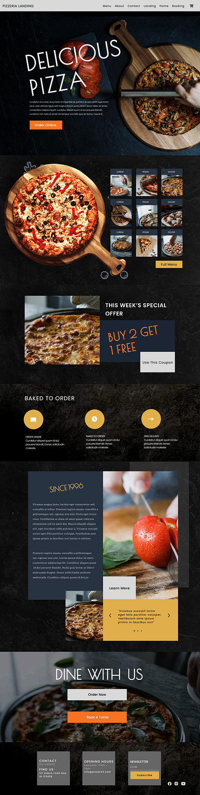 Pizzeria Landing ui