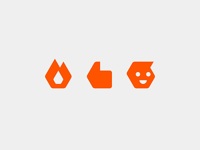 Emoji Icons animation design fire graphic design grinning face icon set illustration like logo motion graphics orange pictogram reactions smile sticker telegram