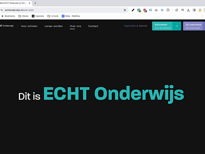 Redesign of ECHT Onderwijs + adding a content platform animation branding case study figma hubspot illustrations on scroll animation ui design ux design