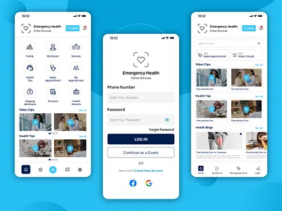 Health App branding business website design emergency help figma figma mockup figma to html graphic design health app health apps health website illustration online online health ui