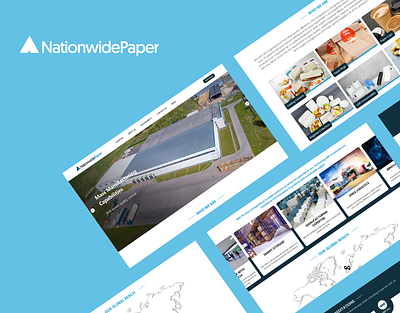 Nationwidepaper Website Design branding design landing page layout design typography ui ux website design