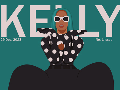 Kelly Rowland 2d art artist black book brand brandillustration branding character clothes cover design fashion female graphic design icon illustration illustrator magazine vector