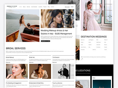 Web Design for a Bridal Makeup Agency business concept figma home page landing page user interface ux webflow website design wix дизайн сайта
