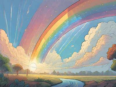 Stunning Rainbow 2 design graphic design illustration vector