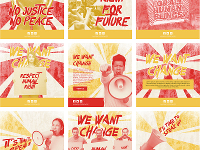 Human Right Poster Template branding design feed human human right poster typography