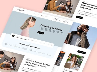 Podcast Website🌐 UI Design mobile