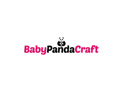 Baby Panda Crafts -logo design | TK Hussain pgncr.com branding design graphic design icon illustration logo typography ui vector