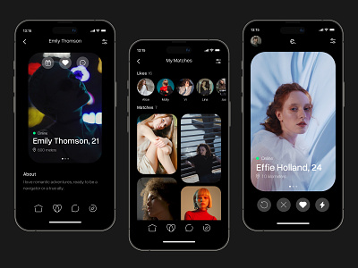 Dating Mobile iOS App app design app interaction dating app ios mobile mobile app online photo ui ux
