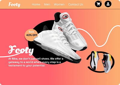 Footwear adidas branding nike ui web design