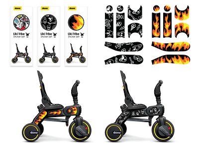 Liki Trike stickers concept drawing graphic design illustration product design
