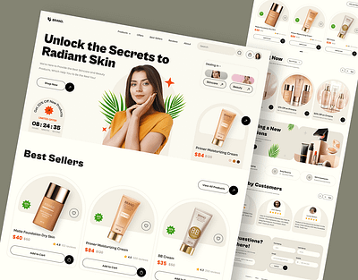 Shopify Store - Cosmetics ecommerce store shopify store ui ux