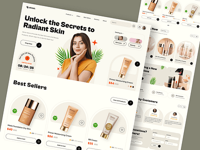 Shopify Store - Cosmetics ecommerce store shopify store ui ux