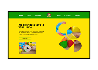 Kid Toys branding graphic design ui