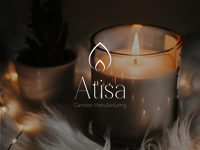 Atisa Logo | Candles Manufacturing branding candle graphic design logo