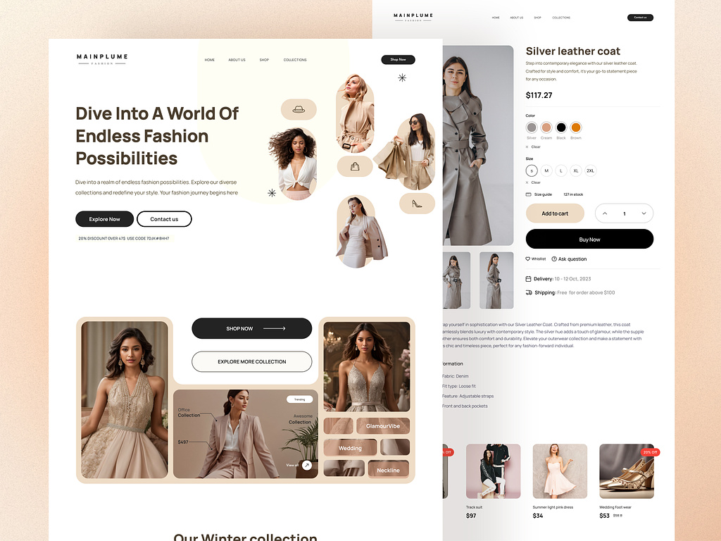 MainPlume | Luxury fashion brand Website Design