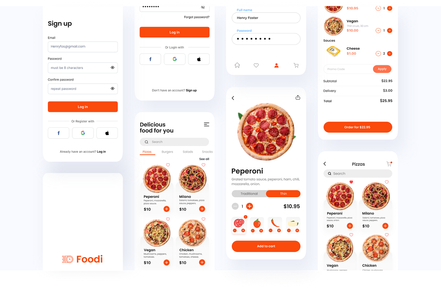 Foodi - Mobile Delivery App by Veronika Saikovskaya on Dribbble