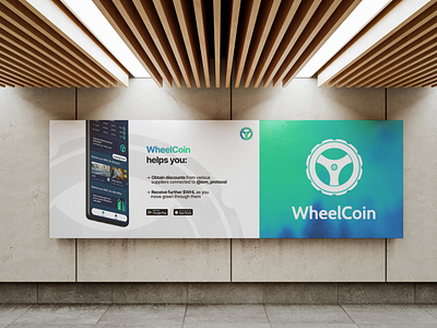 Move to earn web3 app banner design for WheelCoin green mobility application banner banner design brand design branding clean colourful design graphic design infographic minimal mobility move to earn post post design poster poster design social media ui web3