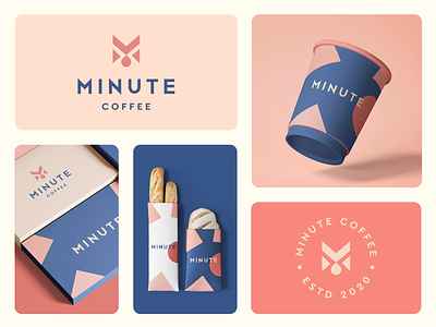 Minute Coffee Branding abstract branding cafe clever coffee cup drink drop elegant letterm logo m minimal monogram packaging premium roastery tea time young