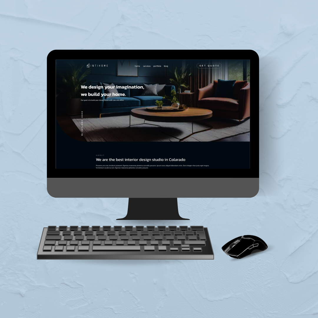 INTIHOME - Interior Design Studio Homepage Design branding business website design studio homepage design studio website homepage homepage design homepage modern interior design website studio website ui ui ux website ux web design