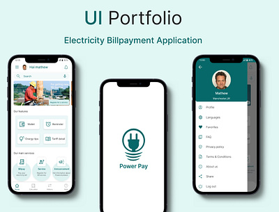 Power Pay - UI Portfolio app branding color theory interaction design mobile design prototyping typography ui ux visual design