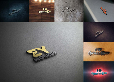 Clean 3D Logo Mockup (PSD) download mock ups download mockup mockup psd