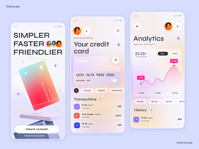 Banking mobile app app app design app interaction app ui bank banking banking app creative credit card interface mobile mobile app mobile ui product design ui ux