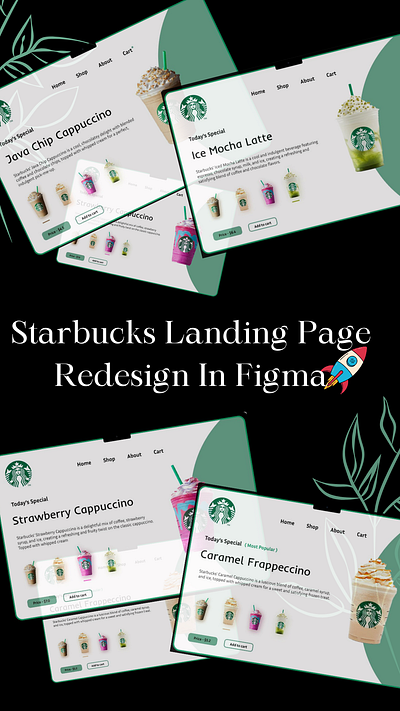 Starbucks Landing Page Redesign 3d animation app branding design graphic design ideas illustration logo motion graphics ui