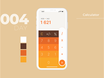#DailyUI #004 - Design a calculation element or interface calculapp calculation interface calculator challenge daily ui dailyui dailyui 004 day 004 ui challenge