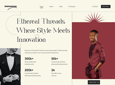 A fashion design website aesthetic clothing concept design fashion fashion design landing page product design sign in ui ui design ux ux design