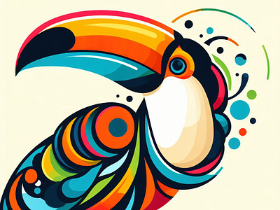 Toco Toucan | Ramphastidae Family | tracingflock abstract art frugivore graphic design illustration nature rainforest toco toucan tracingflock wildlife wildlife lovers