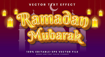 Ramadan Mubarak 3d editable text style Template 3d 3d text 3d text effect arabic calligraphy decoration design forgiveness graphic design greeting holy illustration moonlight mosque muslim ramadan mubarak religion vector vector text vector text mockup