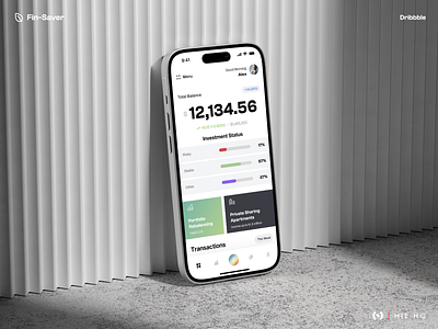 Fin-Saver: Fintech App accounts analytics bank accounts finance finance app fintech illustration ios management minimal mobile money saver product design savings statistics ui ux