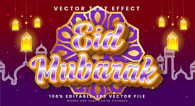 Eid Mubarak 3d editable text style Template 3d text effect blessings calligraphy celebration design eid eid al fitr eid mubarak eid mubarak banner festival graphic design islamic fashion joyful lamp masque muslim culture ramadan ramadan kareem vector text vector text mockup