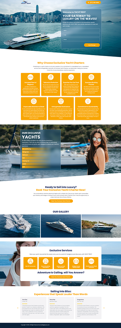 Best Boat And Yacht Rental Lead Generation Landing Page landing page lead generation template wordpress