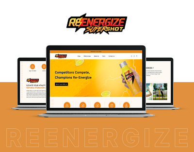 Re Energize Supershot Store Design branding design graphic design landing page typography uiux website design