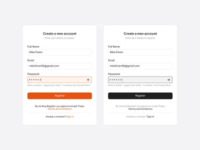 Register / Create a New Account Modal clean create an account create an account modal minimalist modal modaldesign modals new account register register modal simple ui design uidesign