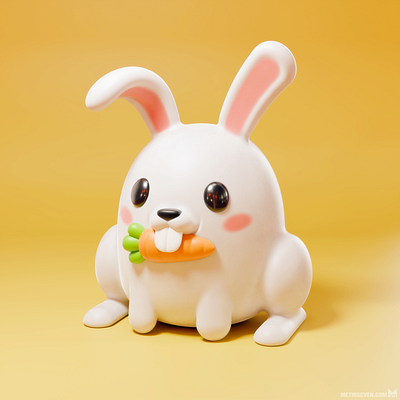 Cute bunny 3d bunny character cute design rabbit