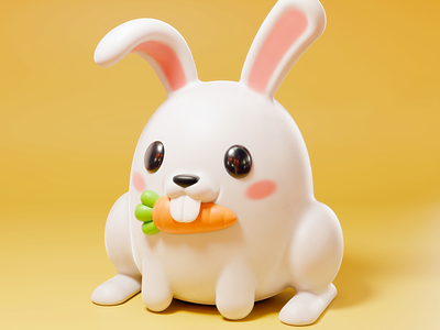 Cute bunny 3d bunny character cute design rabbit