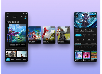Game App & Gaming Store game app ui