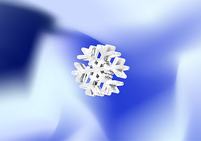 3D Snowflake 3d graphic design ui