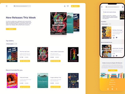 Online Book Store Landing Page bookstore branding design figma graphic design landing page online book store ui ui ux wepage